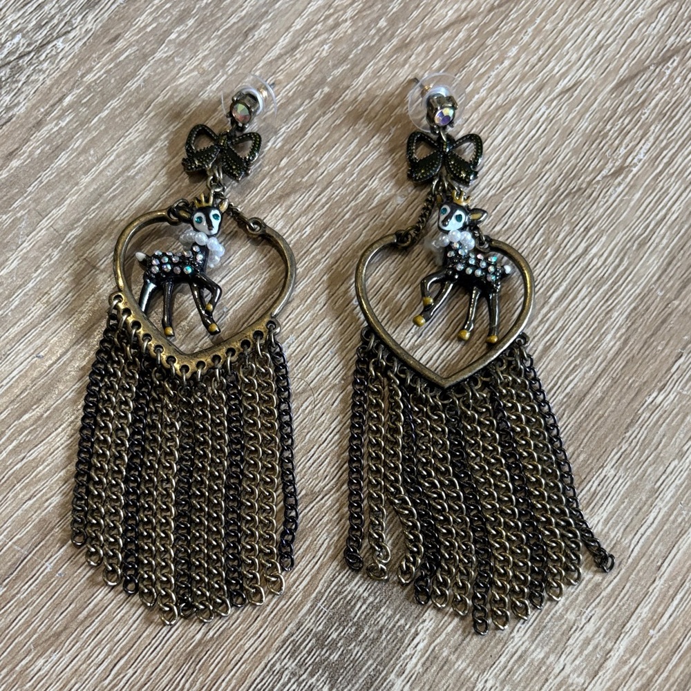 Betsey Johnson Woodland Creatures Earrings (Vintage/Rare)